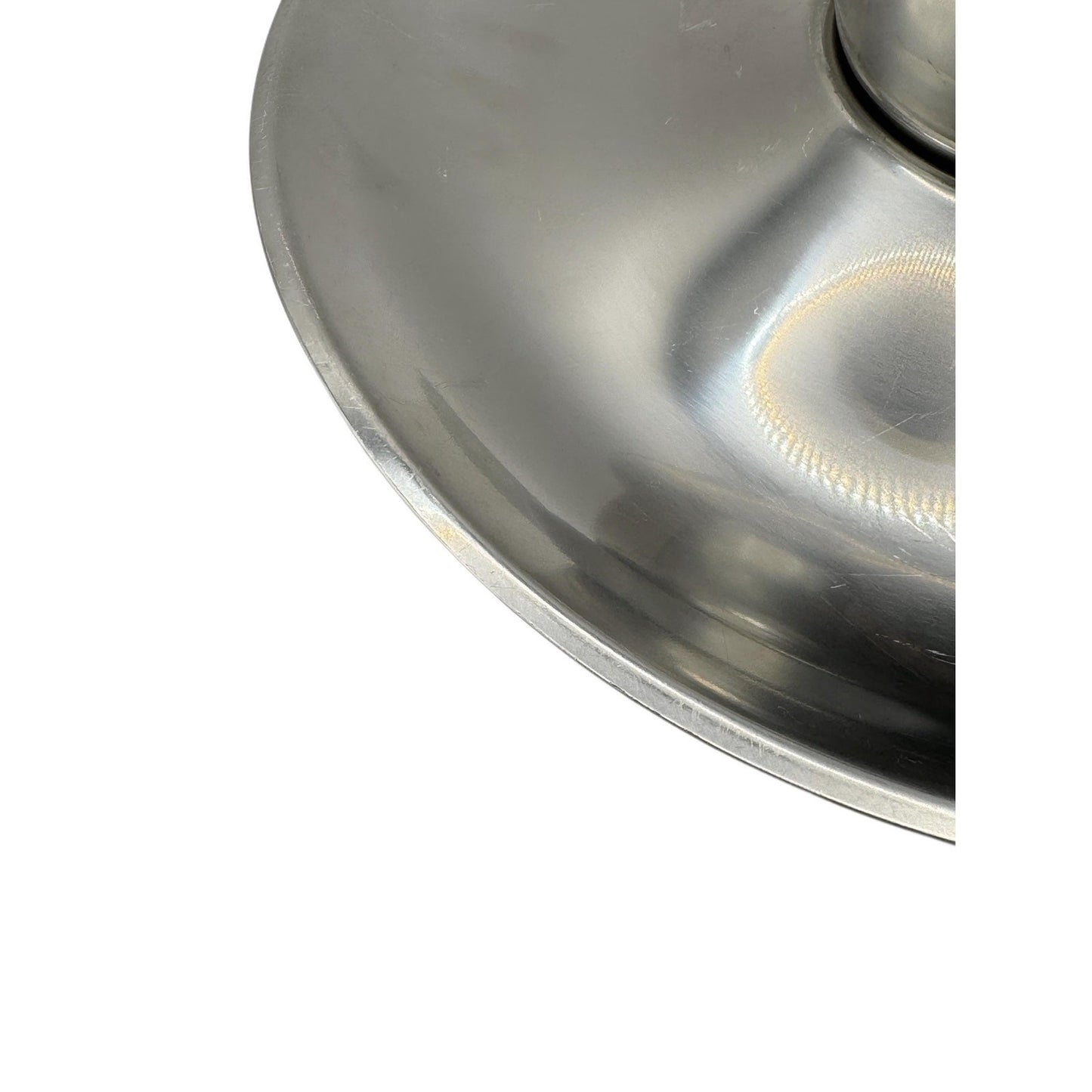 Silvertone Appetizer Dip Tray - Silver Mid-Century Party Platter by Cultura