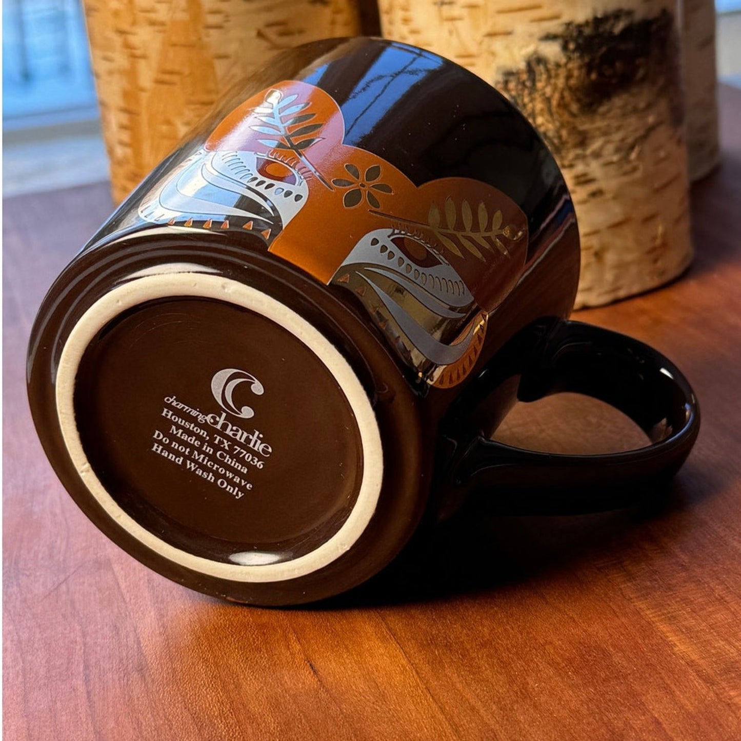 Charming Charlie Woodland Fox Mug – 14oz Brown Coffee Mug – Discontinued & Rare