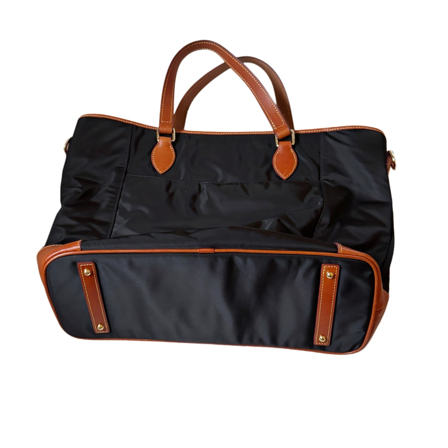 Dooney & Bourke Newport Tote - Black Nylon w Tan Leather - NWOT New Without Tags