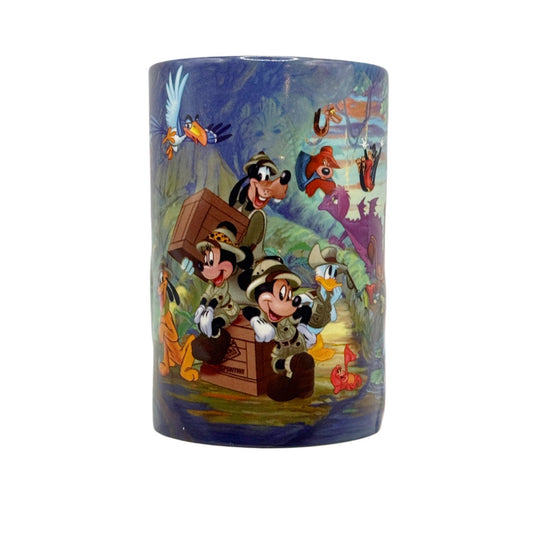Disney Animal Kingdom Mug Mickey Goofy Pluto Tarzan Park Exclusive Vintage Rare