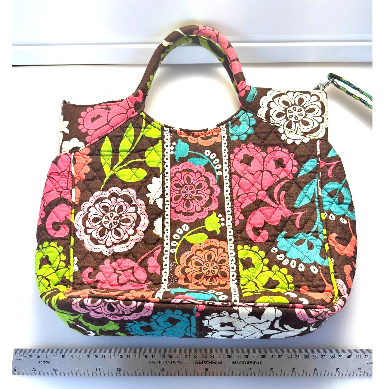 Vera Bradley Tote Lola Retired 2013 Two Way Double Handle Shoulder Bag w Strap