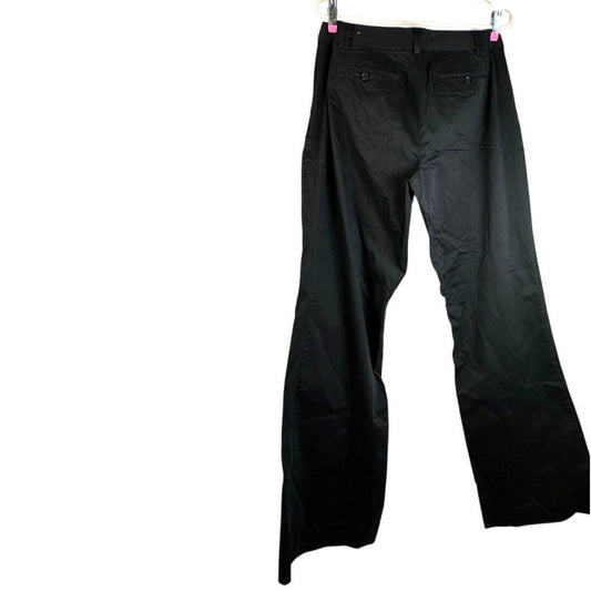 LOFT Julie Trousers Black Women’s 12 Mid-Rise Stretch Dressy Pants Work Staple