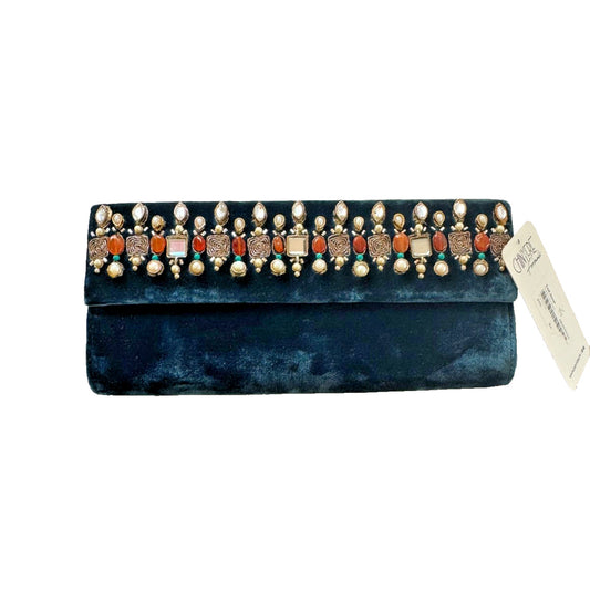 Teal Beaded Clutch NWT by Chinyere Formal Dress Accessory For Prom Weddings