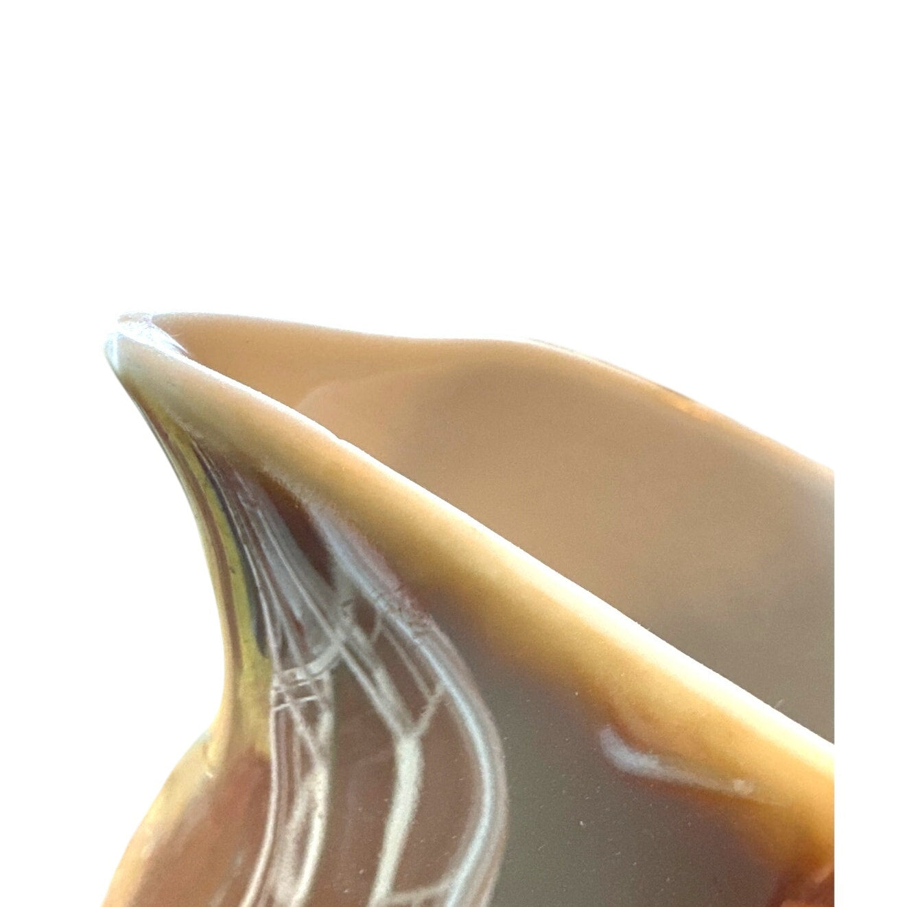 Vintage Brown Glazed China Creamer or Milk Jug - Fraunfelter Ohio China 293
