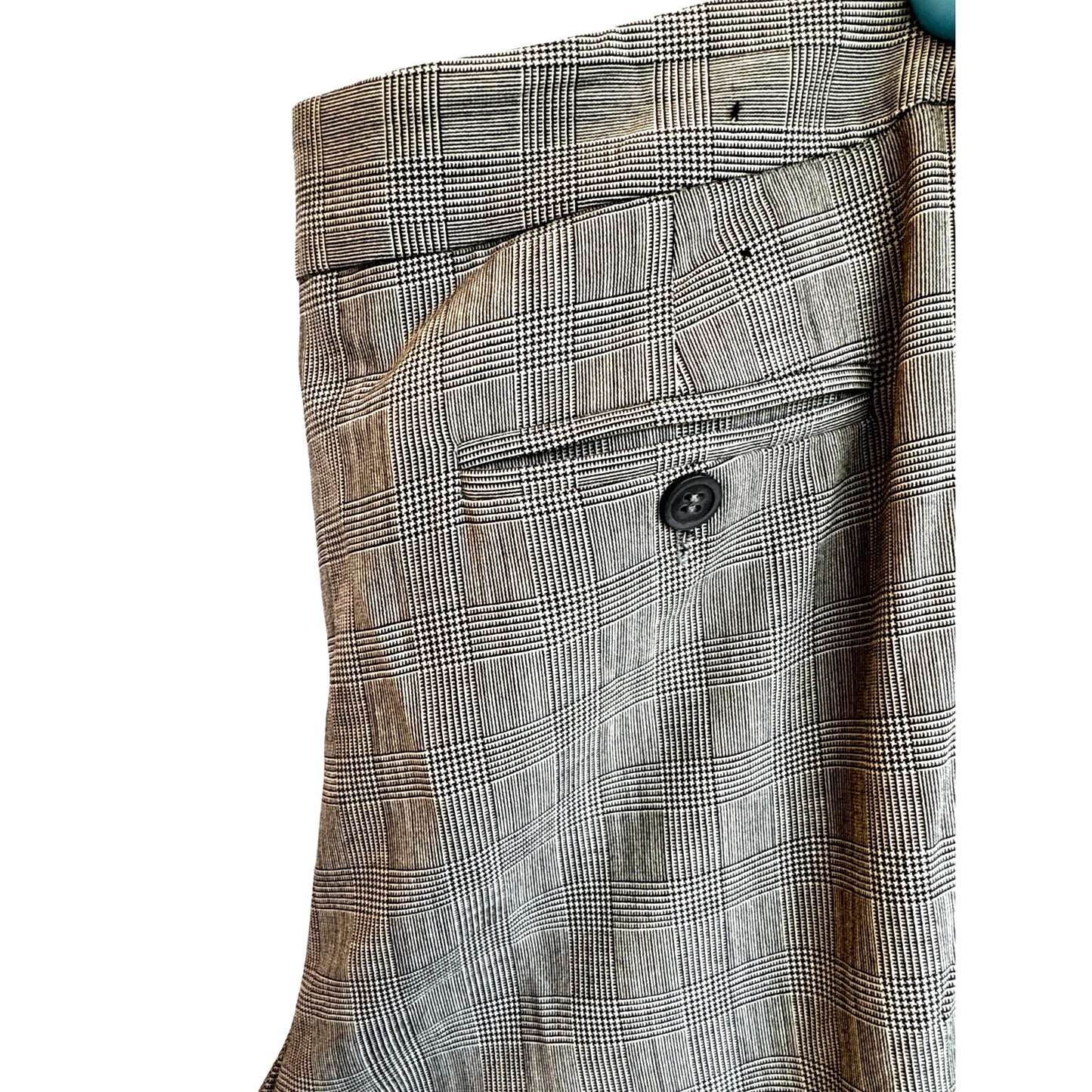 Vintage Anne Klein Women's Pants Size 10 Grey Gingham Classic Trousers