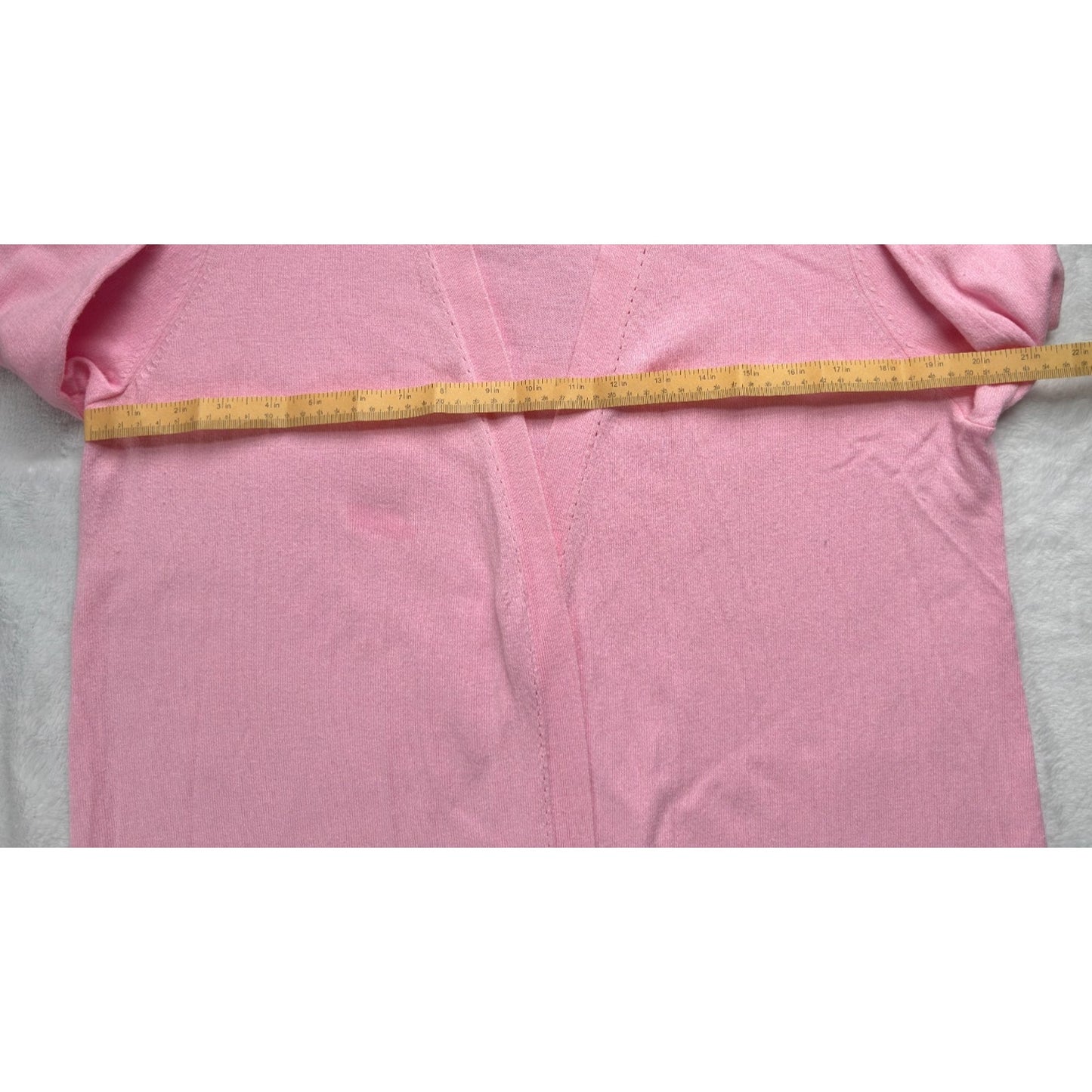Talbots Open Front Cardigan Classic Pink Sweater Large Charming Cute Pastel