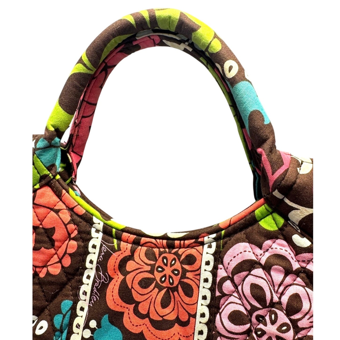 Vera Bradley Tote Lola Retired 2013 Two Way Double Handle Shoulder Bag w Strap