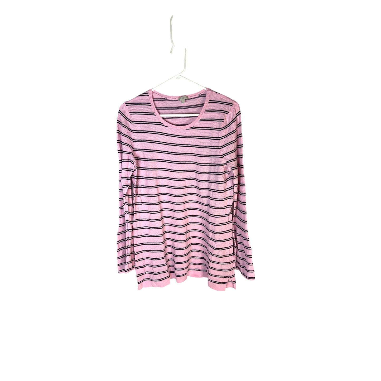 Talbots Pink and Black Women’s Knit Top with Flared Cuffs - Excellent