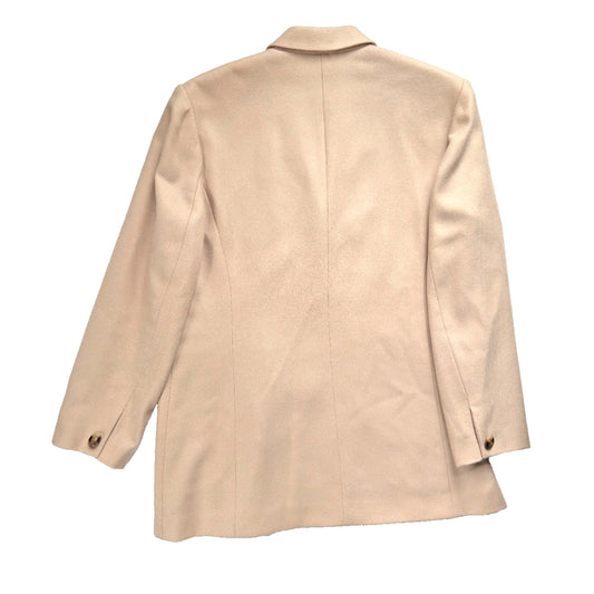 Vintage Talbots Womens Blazer Tan Camel Hair Jacket Size 14 Petite Italian Made