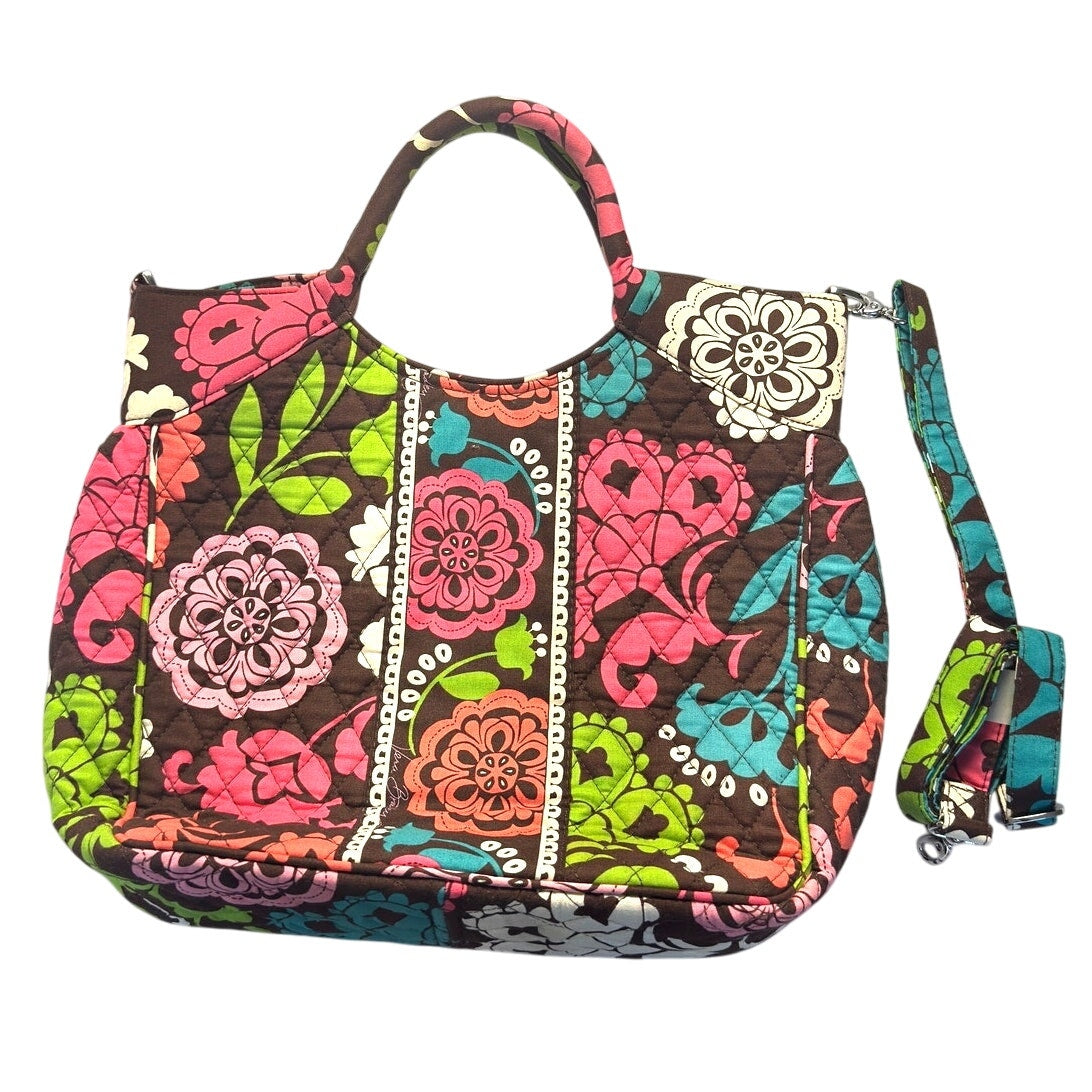 Vera Bradley Tote Lola Retired 2013 Two Way Double Handle Shoulder Bag w Strap