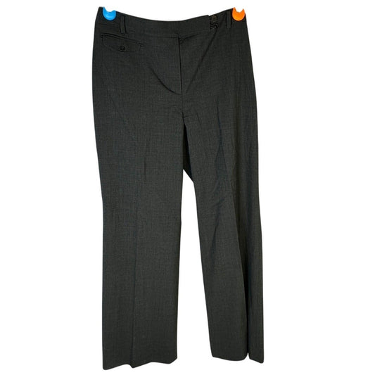 Ann Taylor Grey Trousers Women’s Size 10 Flat Front Tailored Fit Work Pants