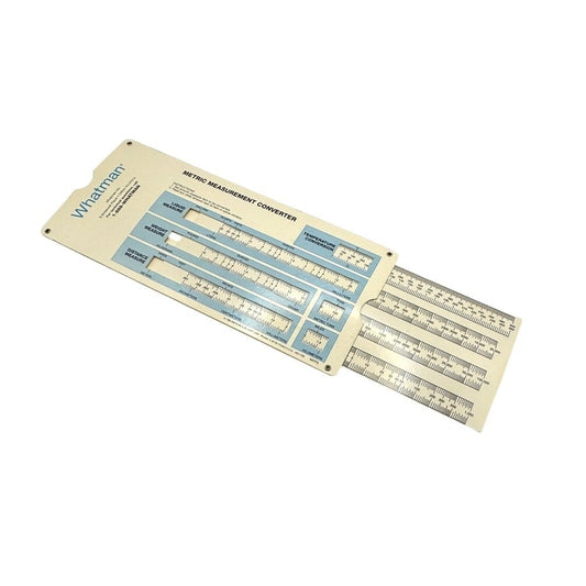 Vintage Side Converter Whatman Inc Metric Measurement and Filter Paper Selector