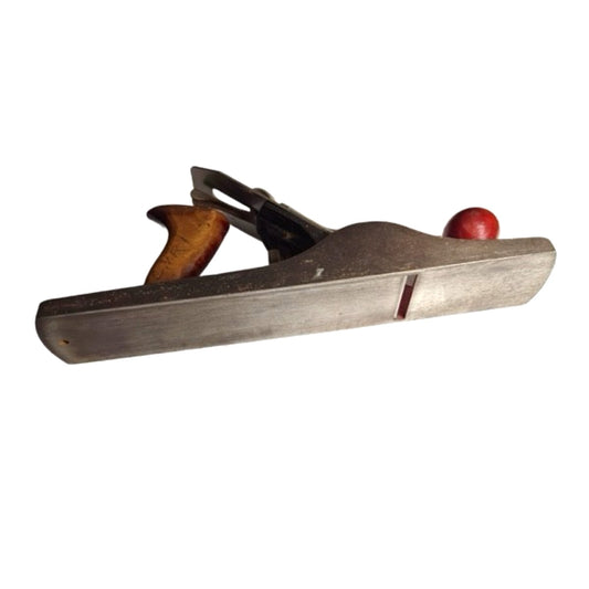 Vintage Stanley Corsair Jack Plane 14 Inch Made in USA Red Body Wood Tote & Knob