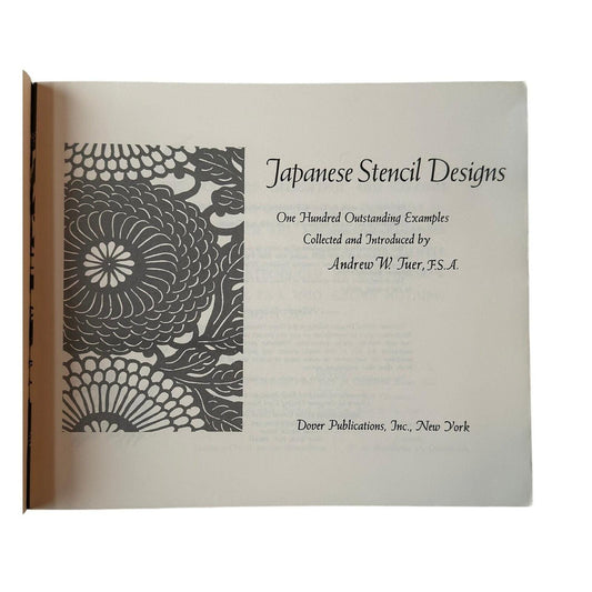 Vintage 1982 Japanese Stencil Design Patterns by Andrew Tuer Softcover Reprint