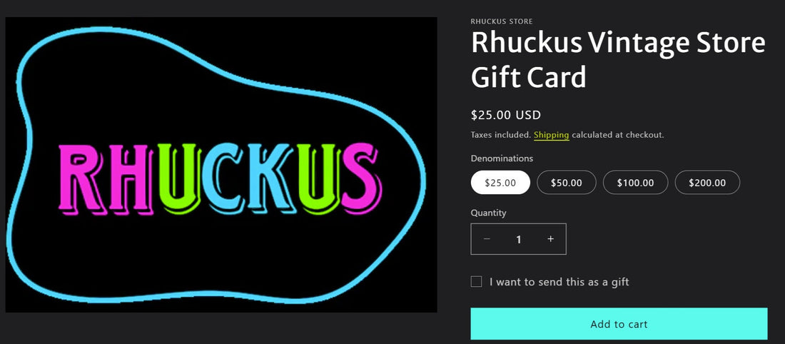 Just in time for December 2025 - Rhuckus Gift Cards Are Back!  With a new trifold!