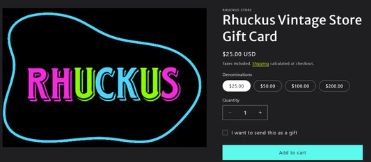 Just in time for December 2025 - Rhuckus Gift Cards Are Back!  With a new trifold!