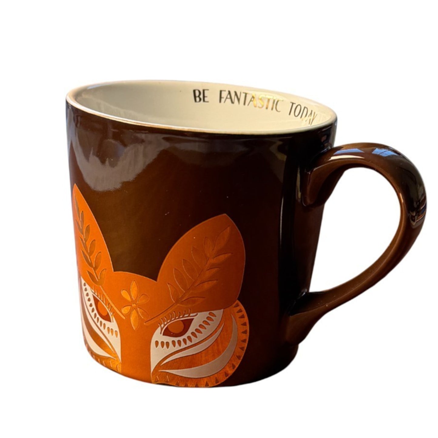 Charming Charlie Fox Coffee Mug Cup Be Fantastic Today Autumn Fall 15 oz 4825