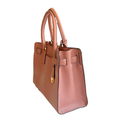 Michael Kors Dillon Satchel Shoulder Bag in Dark Dune Taupe Leather w Wallet