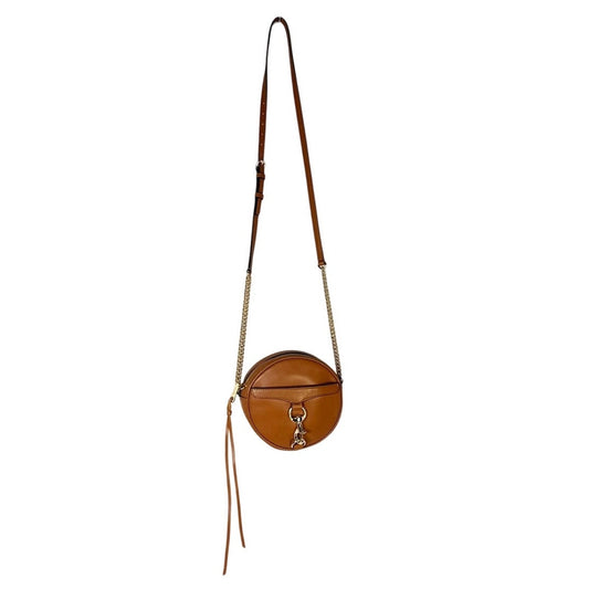 Vintage Rebecca Minkoff - Brown Leather Round Handbag w Drawstring Bag