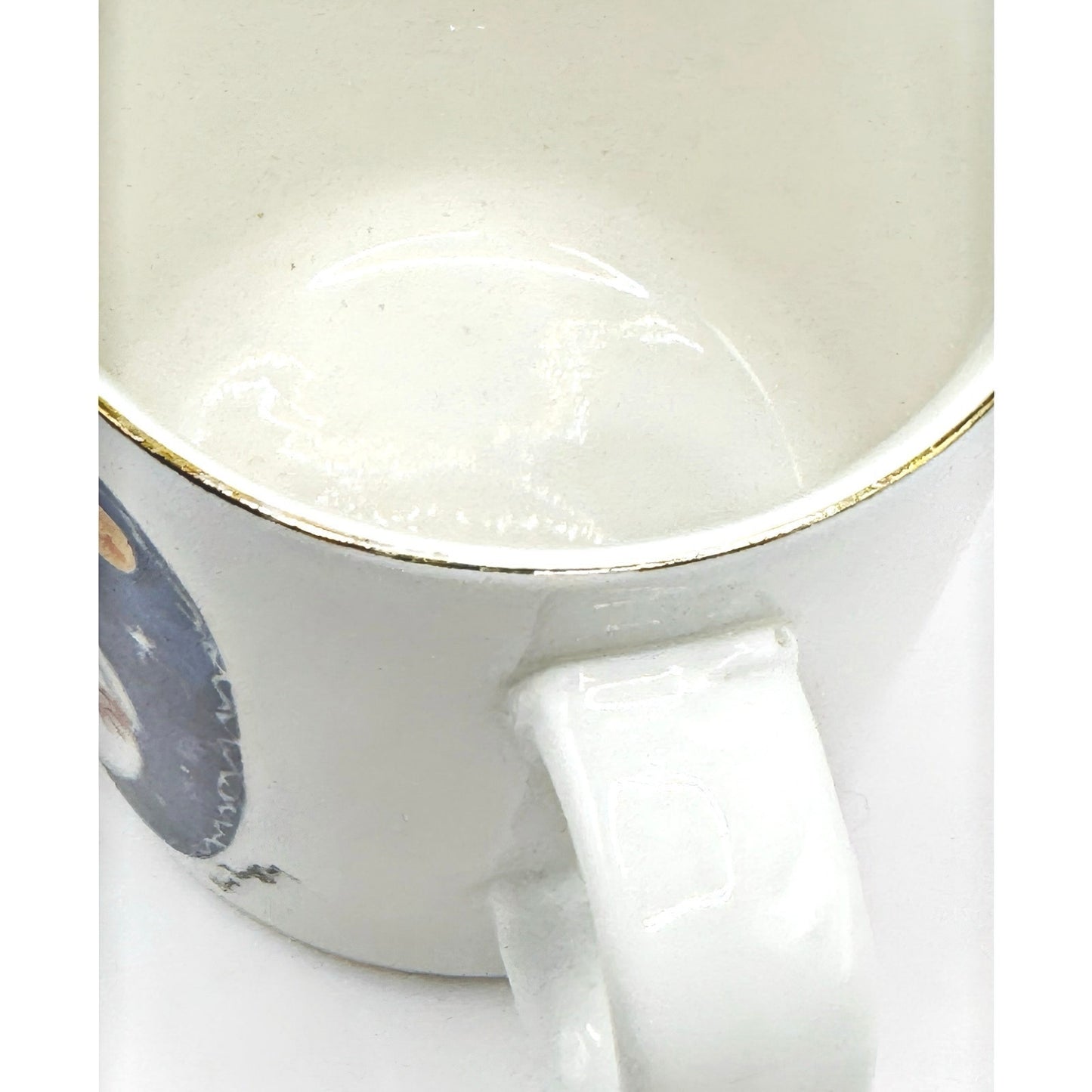 Vintage Snowman Mug - Elaine Thompson 1997 Gold Edge Excellent Condition