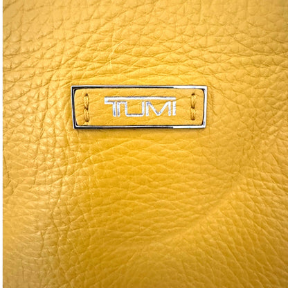 Vintage Tumi Yellow Pebbled Leather Tote Bag – Spacious, Rare Pre-2001 Design