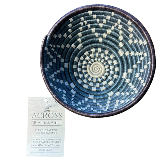 Vintage 6.5" All Across Africa Woven Bowl – Handwoven Fair-Trade African Basket