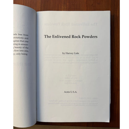 Enlivened Rock Powders by Harvey Lisle Organic Gardening Soil Biodynamic Farming