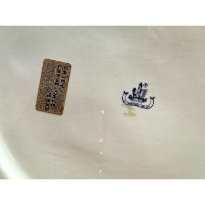 Belleek Shamrock Daisy Matching Set of 2 Vases Blue 8th Mark Irish Art Pottery