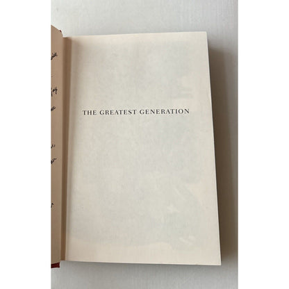 Greatest Generation by Tom Brokaw 1998 First Edition First Printing HCDJ