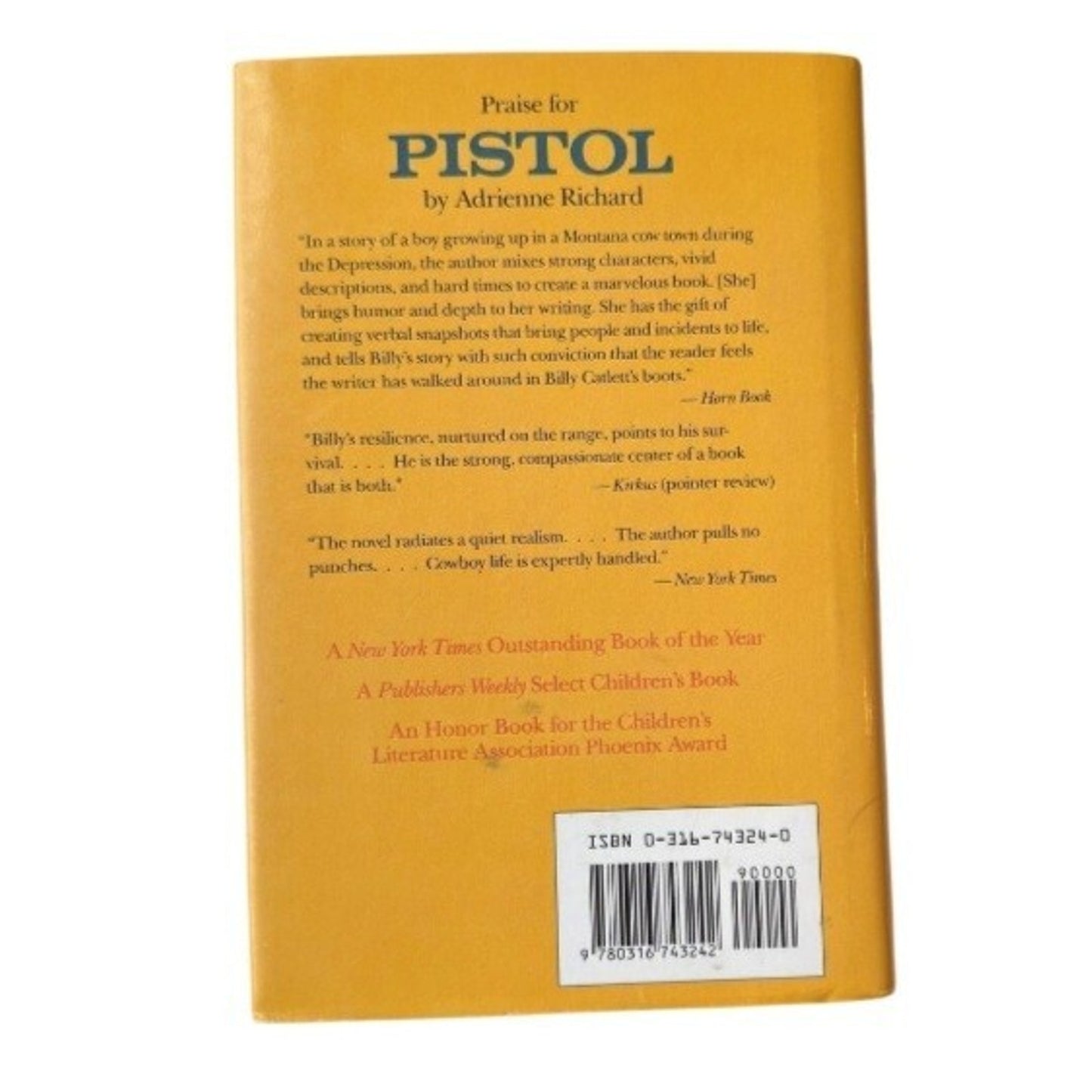 Rare Book 1969 The Pistol Western by Adrienne Richard 1st Ed 6th Print HCDJ