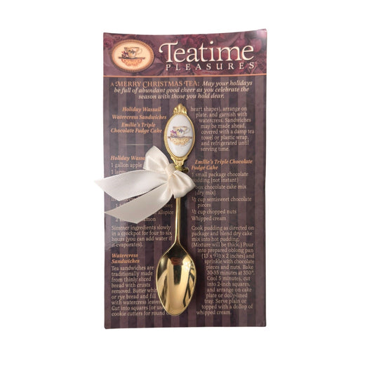 Sandy Lynam Clough Teatime Pleasures 1997 Collectible Decorative Spoon with Bow