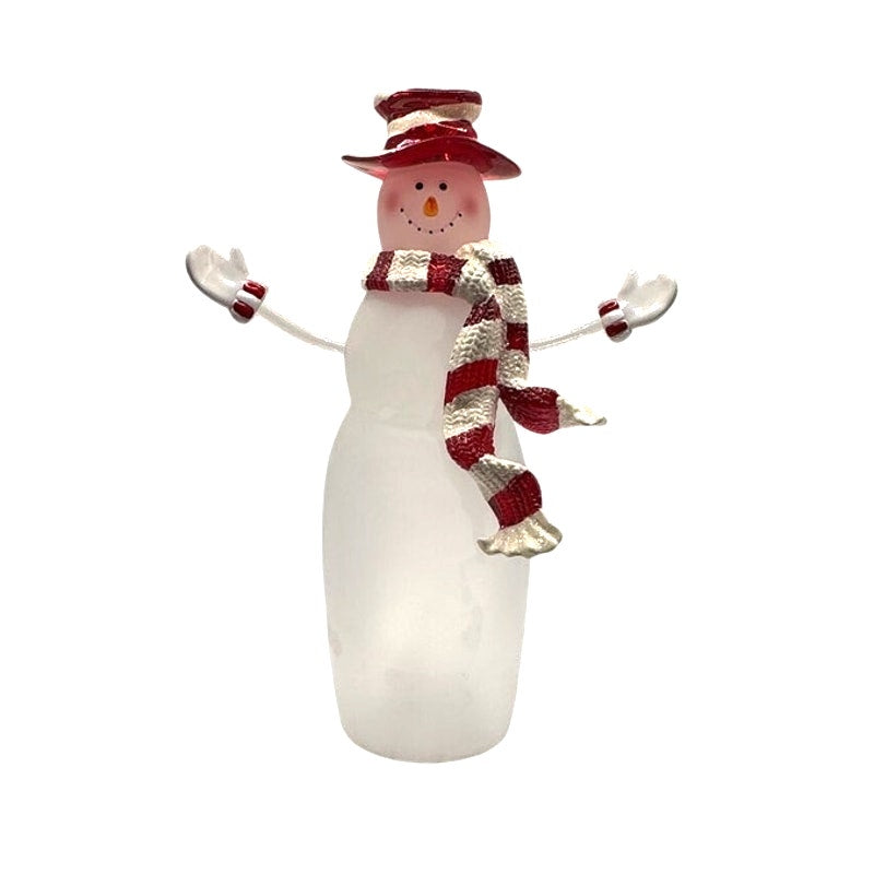 Frosted Glass Snowman Figurine 16" - Seasons of Cannon Falls Christmas Holiday