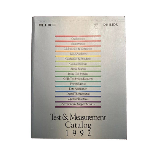 1992 Test & Measurement Catalog Vintage Fluke and Phillips Softcover