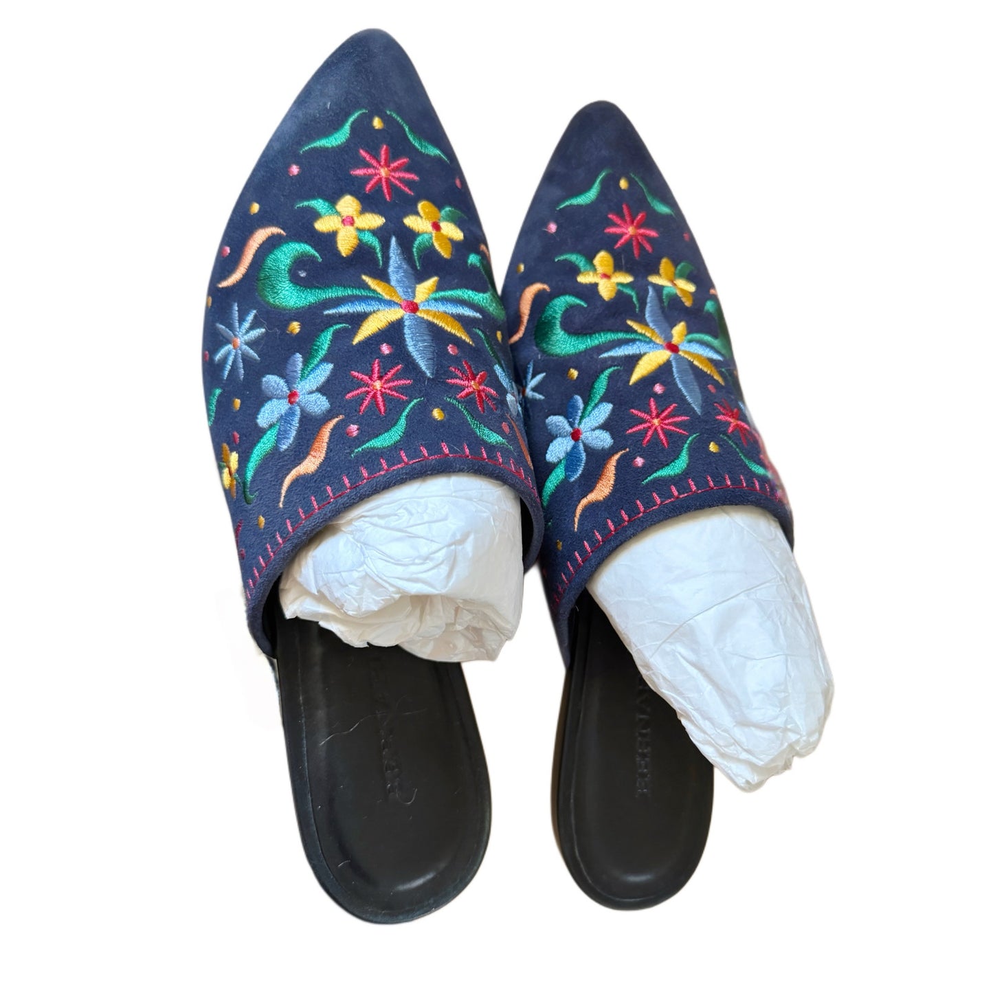 Bernardo Embroidered Mules - Women's Shows Size 8.5 - Lightly Used Slip-On Flats