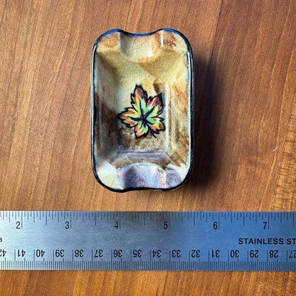 Antique H & K Tunstall Autumn Tints Ashtray - Miniature Ceramic MCM Collectible