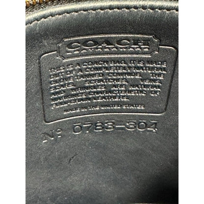 Vintage Coach Bradley Bucket Bag with Brass Turnlock Black Leather Crossbody