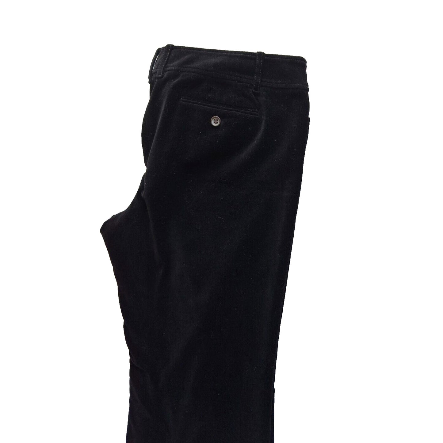 LOFT Black Velvet Marisa Dress Pants Stretchy Straight Leg Jeans Womens 10 Luxe