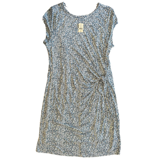 LOFT Floral Short Sleeve Stretch Faux Wrap Midi Dress Women's Size XLP NWT