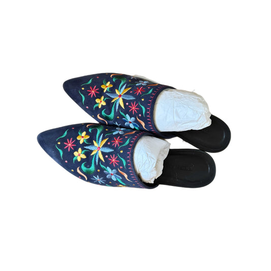 Bernardo Embroidered Mules - Women's Shows Size 8.5 - Lightly Used Slip-On Flats