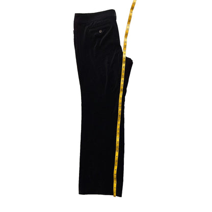 LOFT Black Velvet Marisa Dress Pants Stretchy Straight Leg Jeans Womens 10 Luxe