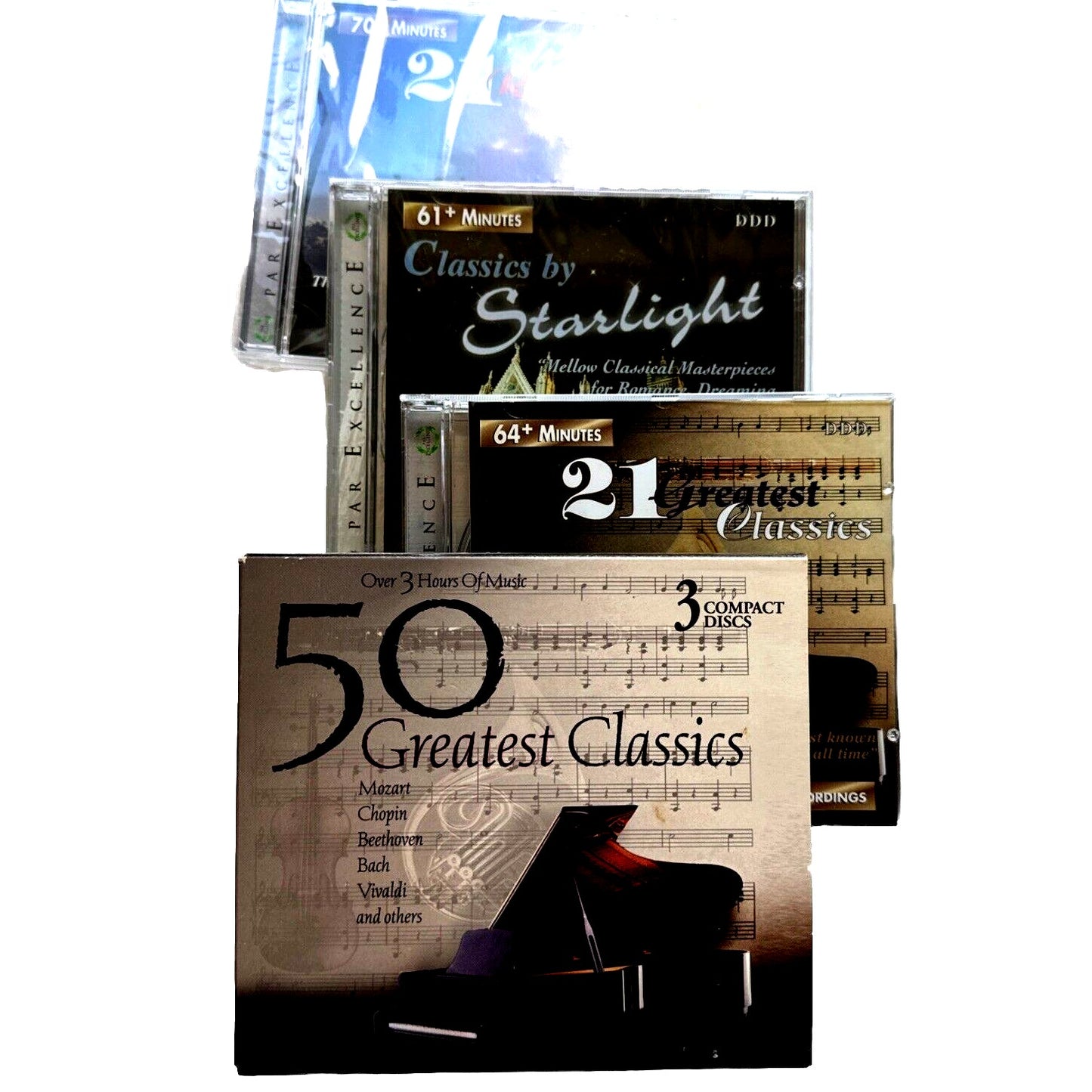 50 Greatest Classics (3-CD Box Set 1999) Mozart, Chopin, Beethoven and more NEW