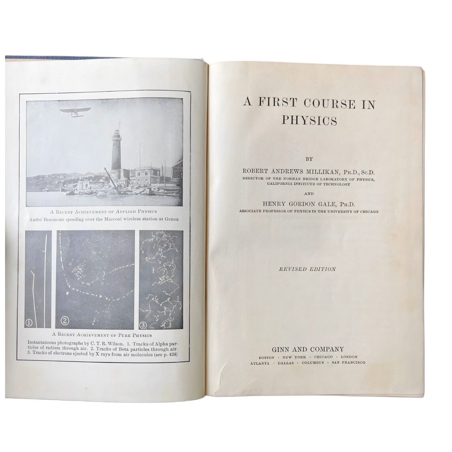 A First Course in Physics by Millikan ~ Antique Textbook Ginn & Co Boston 1921