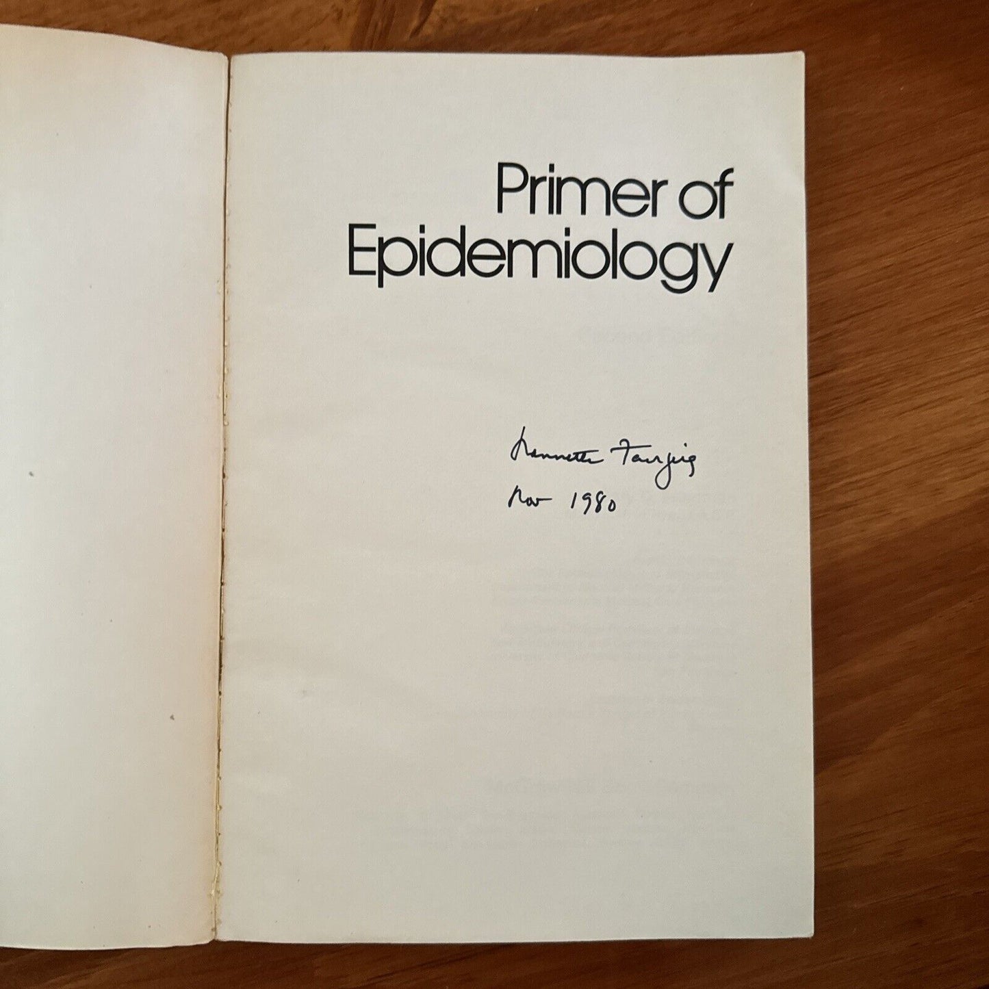 Primer of Epidemiology - Gary D Friedman - 1980 2nd Ed First Print VTG Trade PB