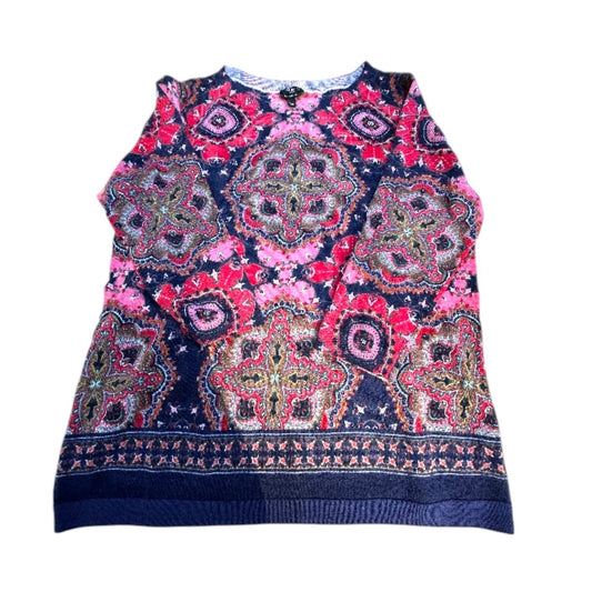 Talbots Women's SZ 1X 100% Merino Wool Lightweight Sweater Crew Neck 3/4 Sleeve