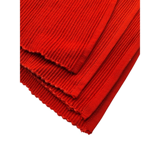 Charter Club Red Ribbed Knit Cotton Placemats - Set of 4 - NWOT Table Linens