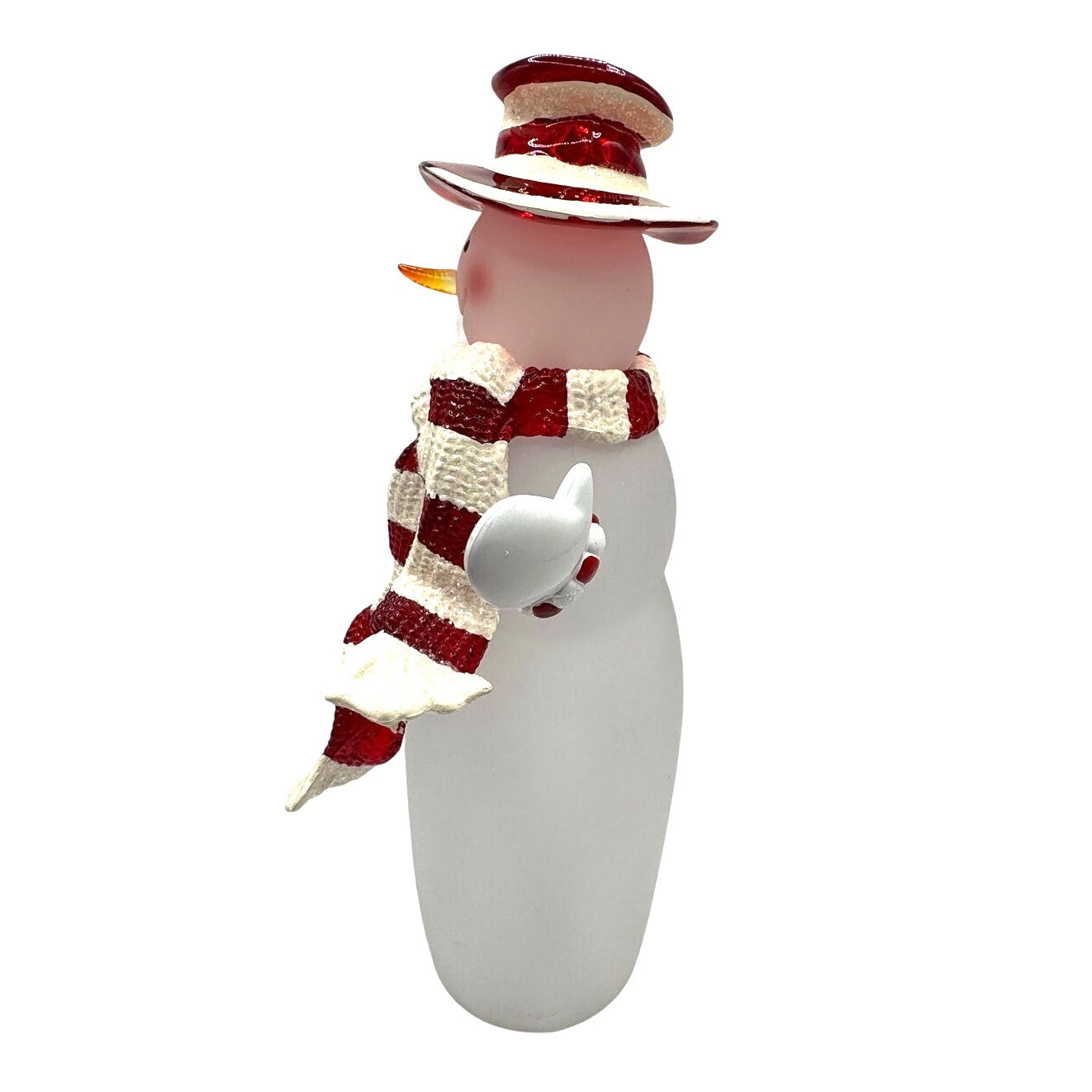 Frosted Glass Snowman Figurine 16" - Seasons of Cannon Falls Christmas Holiday