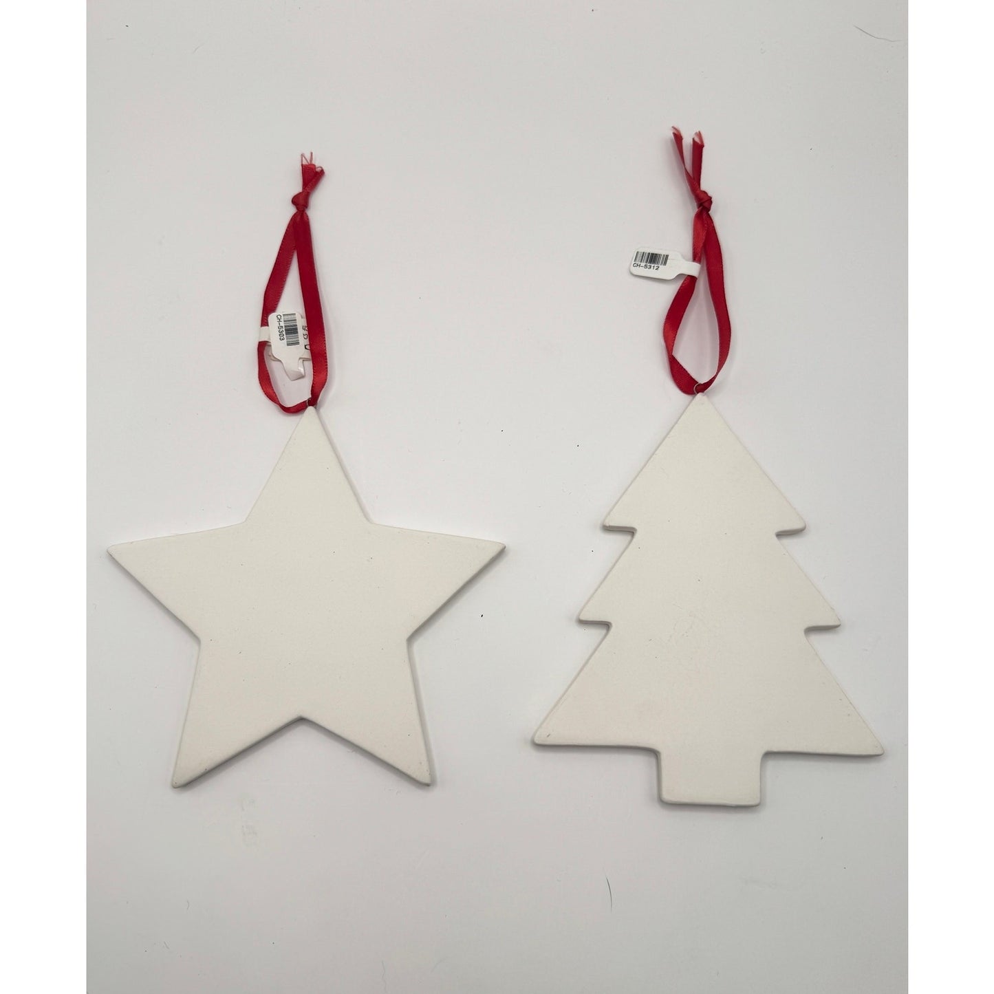 Christmas Ornaments - Glitter Star & Tree Holiday Decorations