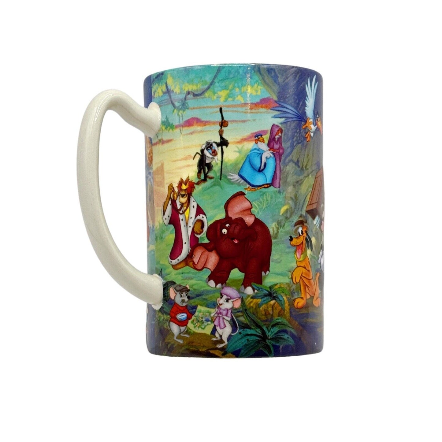 Disney Animal Kingdom Mug Mickey Goofy Pluto Tarzan Park Exclusive Vintage Rare