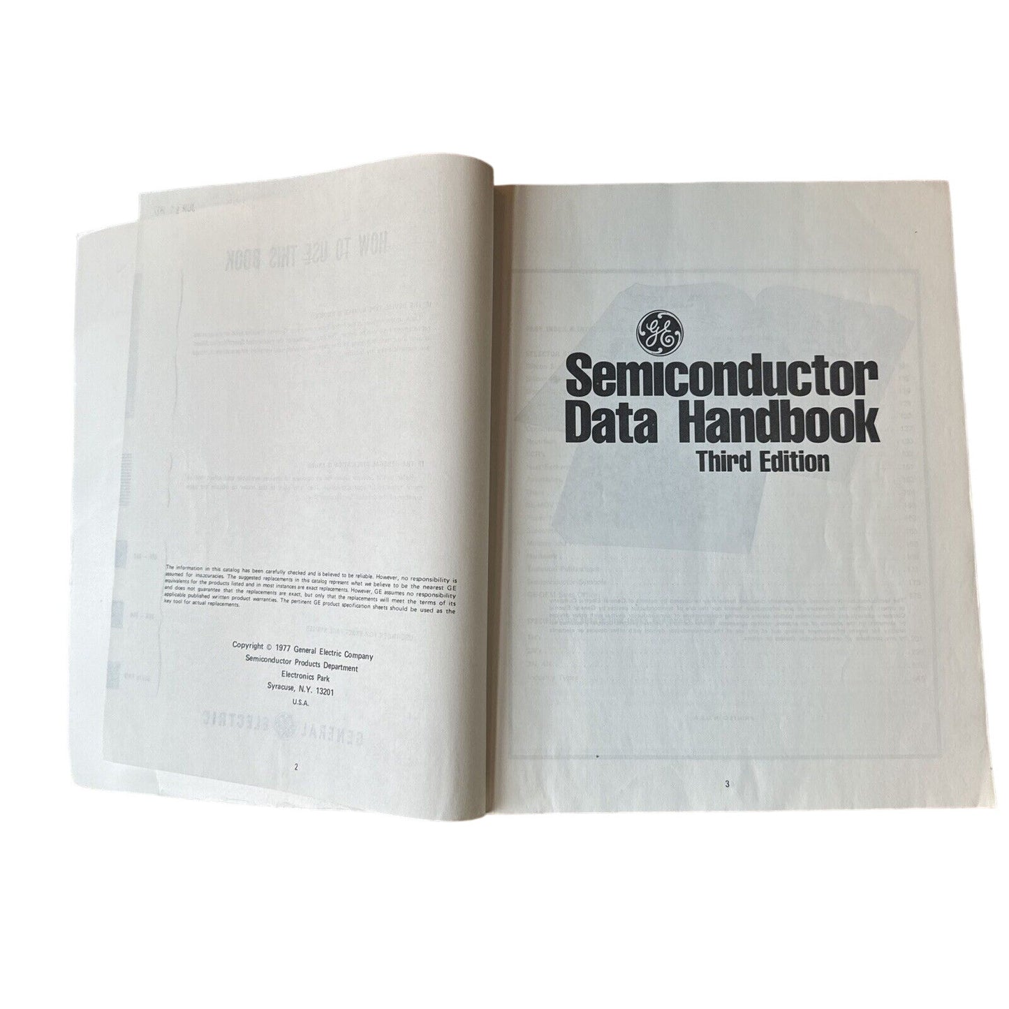 Vintage GE Semiconductor Handbook 1977 Third Edition Softcover Technical Guide