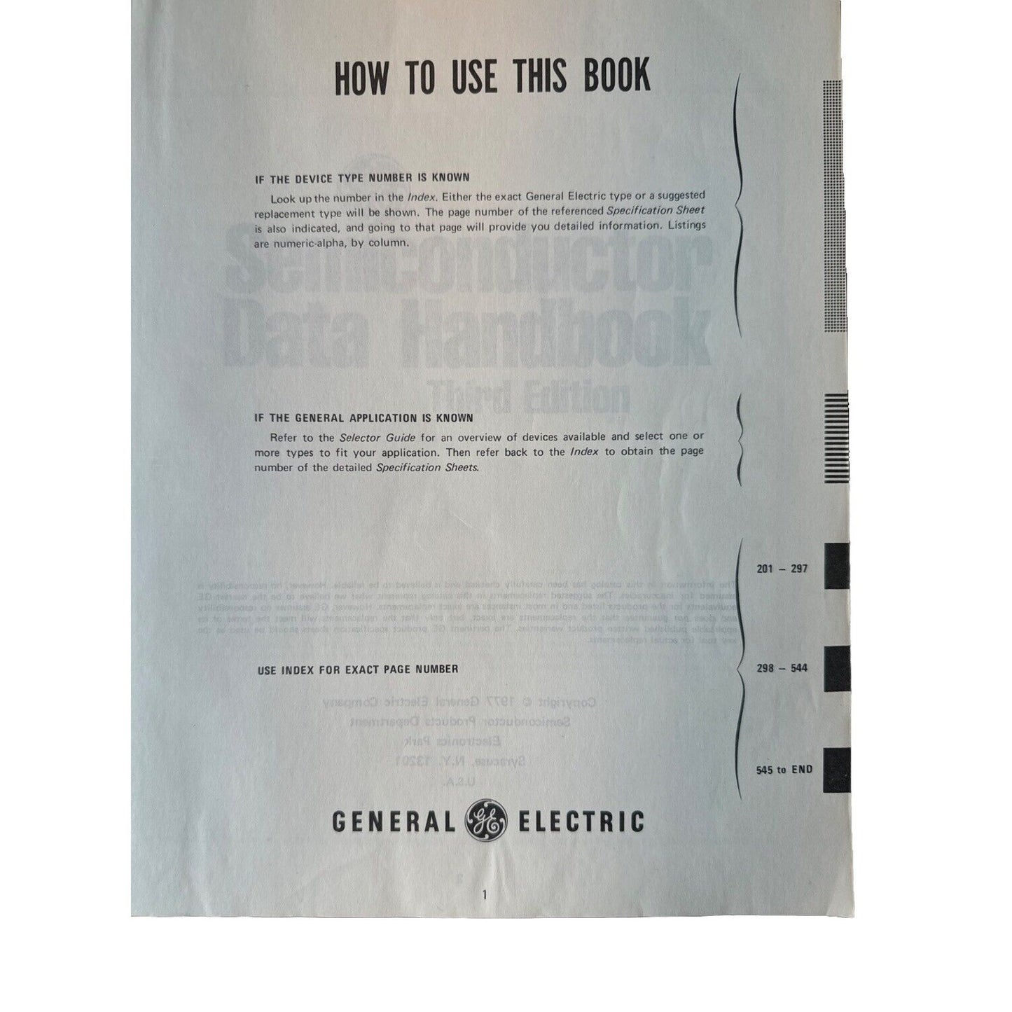 Vintage GE Semiconductor Handbook 1977 Third Edition Softcover Technical Guide